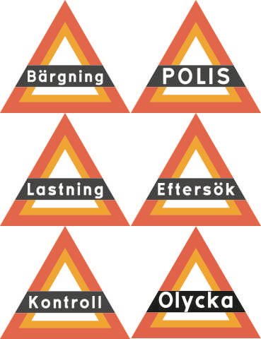 Varningstält – alternativ text