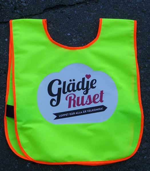 Funktionärsväst till Glädje Ruset.